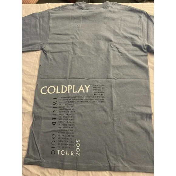 Coldplay Twisted Logic Tour Unisex Band Tee Size Small - Picture 3 of 4